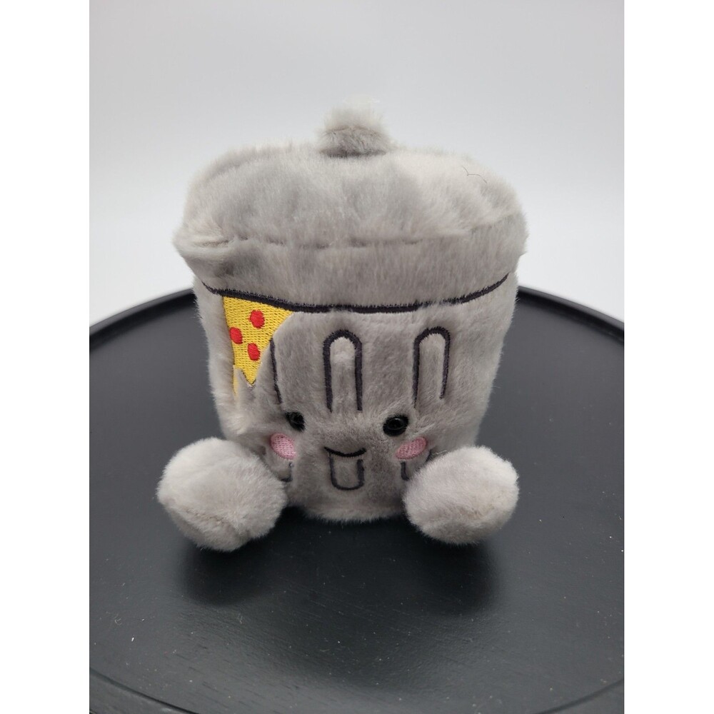 Aurora Palm Pals Garbanzo Trashcan Plush, Gray 5" Collectible Stuffed Toy